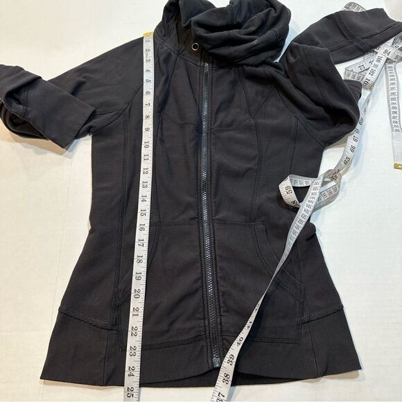 Athleta Slub Strength Lightweight Jacket Full Zip Hoodie Dark Gray XS - Picture 15 of 15